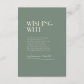 秋ボホデコ | Sage Green結婚の願い エンクロージャーカード (正面)