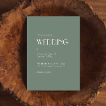 秋ボホデコ | Sage Green結婚式招待状