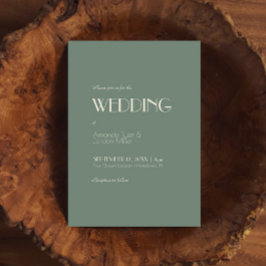 秋ボホデコ | Sage Green結婚式招待状 招待状