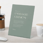 秋ボホデコ Sage Green Unpluggedセレモニー|セージグリーン 台座サイン (インサイチュ)