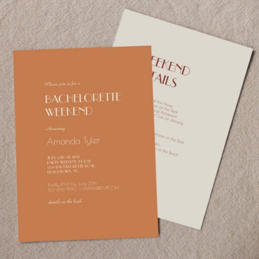 秋ボホデコ | Terracottaバチェロレッテ週末 招待状