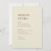 秋ボホデコ | Terracottaバチェロレッテ週末 招待状 (裏面)