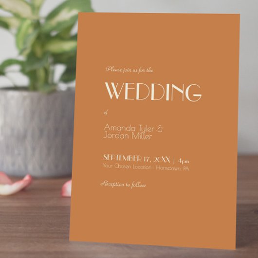 秋ボホデコ | Terracotta結婚の 招待状