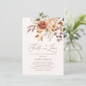 秋ボホバラフラワーウォーターブライダルシャワーI 招待状 (スタンド正面)