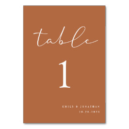 秋ボホバーンオレンジ結婚ズ テーブルナンバー