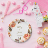 秋ボホバーンオレンジ結婚フローラの紙プレート ペーパープレート (パーティー)