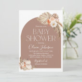 秋ボホパンパスグラスパンプキンベビーシャワー招待状 招待状 (スタンド正面)