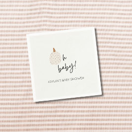 秋ボホパンプキンオーベビーシャワーカスタムナプキン スタンダードカクテルナプキン