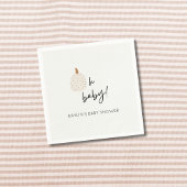 秋ボホパンプキンオーベビーシャワーカスタムナプキン スタンダードカクテルナプキン