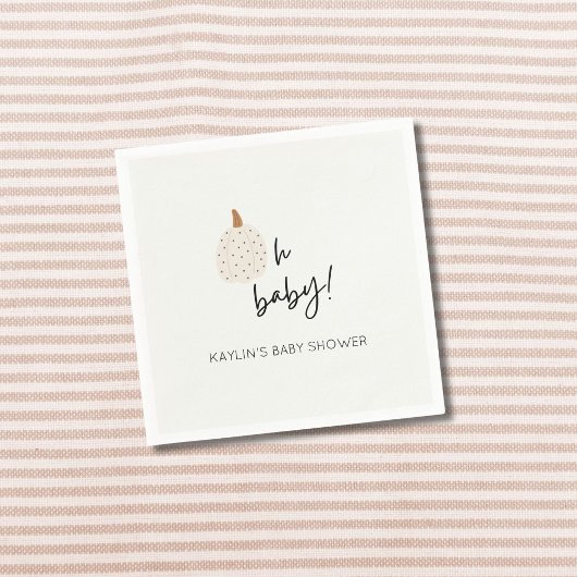 秋ボホパンプキンオーベビーシャワーカスタムナプキン スタンダードカクテルナプキン