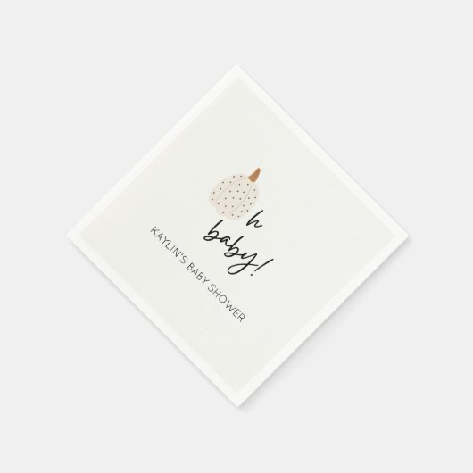 秋ボホパンプキンオーベビーシャワーカスタムナプキン スタンダードカクテルナプキン (角)