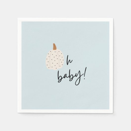 秋ボホパンプキンオーベビーシャワーナプキン スタンダードカクテルナプキン (正面)