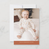 秋ボホパンプキンフォトファースト誕生日 サンキューカード (裏面)