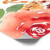 秋ボホパンプキンフローラベビーシャワーへようこそ ポスター (角)