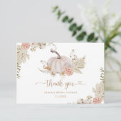 秋ボホパンプキンブライダルシャワーサンキューカード カード (スタンド正面)