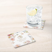 秋ボホパンプキンベビーシャワー スクエアペーパーコースター (インサイチュ)