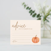 秋ボホパンプキンベビーブシャワーアドバイスカード (スタンド正面)