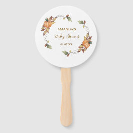 秋ボホパンプキ素朴ンベビーシャワー ハンドファン