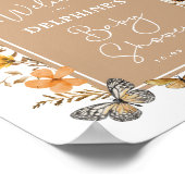 秋ボホフェアリーワイルドフラワーベビーシャワーウェルカム ポスター (角)