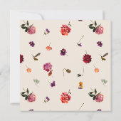 秋ボホフローラガーデンテラコッタブライダルシャワー 招待状 (裏面)