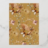 秋ボホフローラブライダルシャワーフォイル招待状 箔招待状 (裏面)