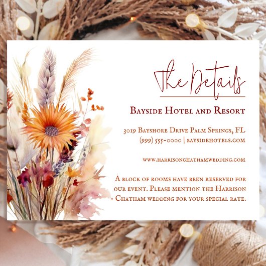 秋ボホフローラ結婚ズ |白 エンクロージャーカード