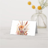 秋ボホフローラ結婚ズ |白 プレイスカード (裏面)