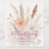 秋ボホフローラ結婚ズ |白 ワインラベル (シングルラベル)