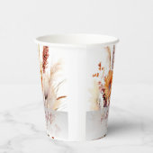 秋ボホフローラ結婚ズ |白 紙コップ (右)