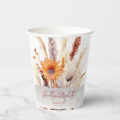 秋ボホフローラ結婚ズ |白 紙コップ (正面)
