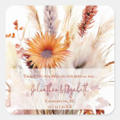 秋ボホフローラ結婚式の引き出物 | ヘビーホワイト スクエアシール (正面)