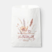 秋ボホフローラ | ホワイト結婚式の引き出物バッグ フェイバーバッグ (正面)