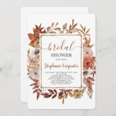 秋ボホブライダルシャワー招待 招待状 (正面/裏面)