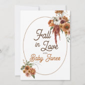 秋ボホベイビーシャワー招待状 招待状 (裏面)