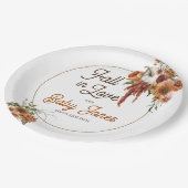 秋ボホベイビーシャワー紙プレート ペーパープレート (アングル)
