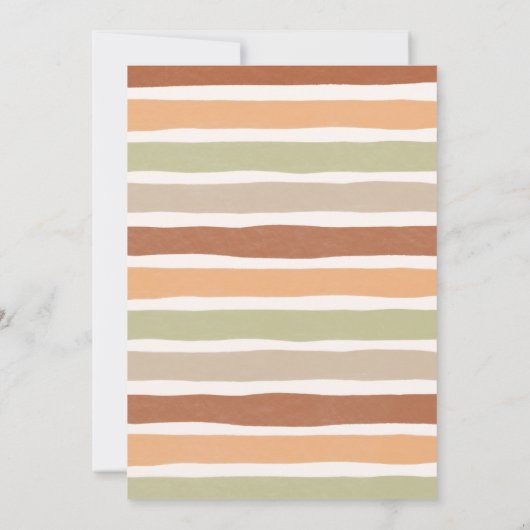 秋ボホベイビー服男女兼用赤ちゃんシャワー 招待状 (裏面)