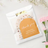 秋ボホワイルドフラワーアーチベイビーシャワーありがとう フェイバーバッグ (封をした状態)