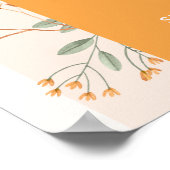 秋ボホワイルドフラワーアーチベイビーシャワーウェルカム ポスター (角)