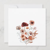 秋ボホワイルドフラワーズ秋インラブブライダルシャワー 招待状 (裏面)