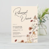 秋ボホワイルドフラワーリハーサルディナー 招待状 (スタンド正面)