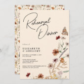 秋ボホワイルドフラワーリハーサルディナー 招待状 (正面/裏面)