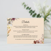 秋ボホワイルドフラワー結婚ズ エンクロージャーカード (スタンド正面)