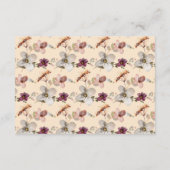 秋ボホワイルドフラワー結婚ズ エンクロージャーカード (裏面)