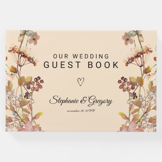 秋ボホワイルドフラワー結婚ズ ゲストブック (正面)
