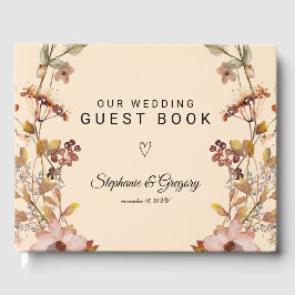 秋ボホワイルドフラワー結婚ズ ゲストブック