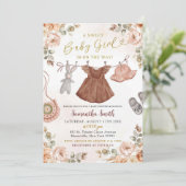 秋ボホ秋のフローラガールベビー服シャワー 招待状 (スタンド正面)
