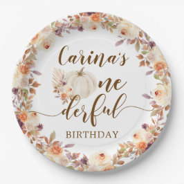 秋ボホ素朴パンプキンオンダーフル紙プレート ペーパープレート