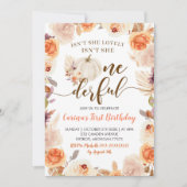 秋ボホ素朴パンプキンオンダーフル誕生日インビタ 招待状 (正面)