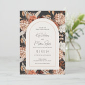 秋ボホ素朴結婚式招待状 招待状 (スタンド正面)