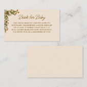 秋ボホ素朴赤ちゃんシャワー エンクロージャーカード (正面/裏面)